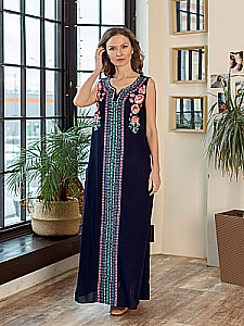Фото: Платье (вискоза) с вышивкой №22-476-1